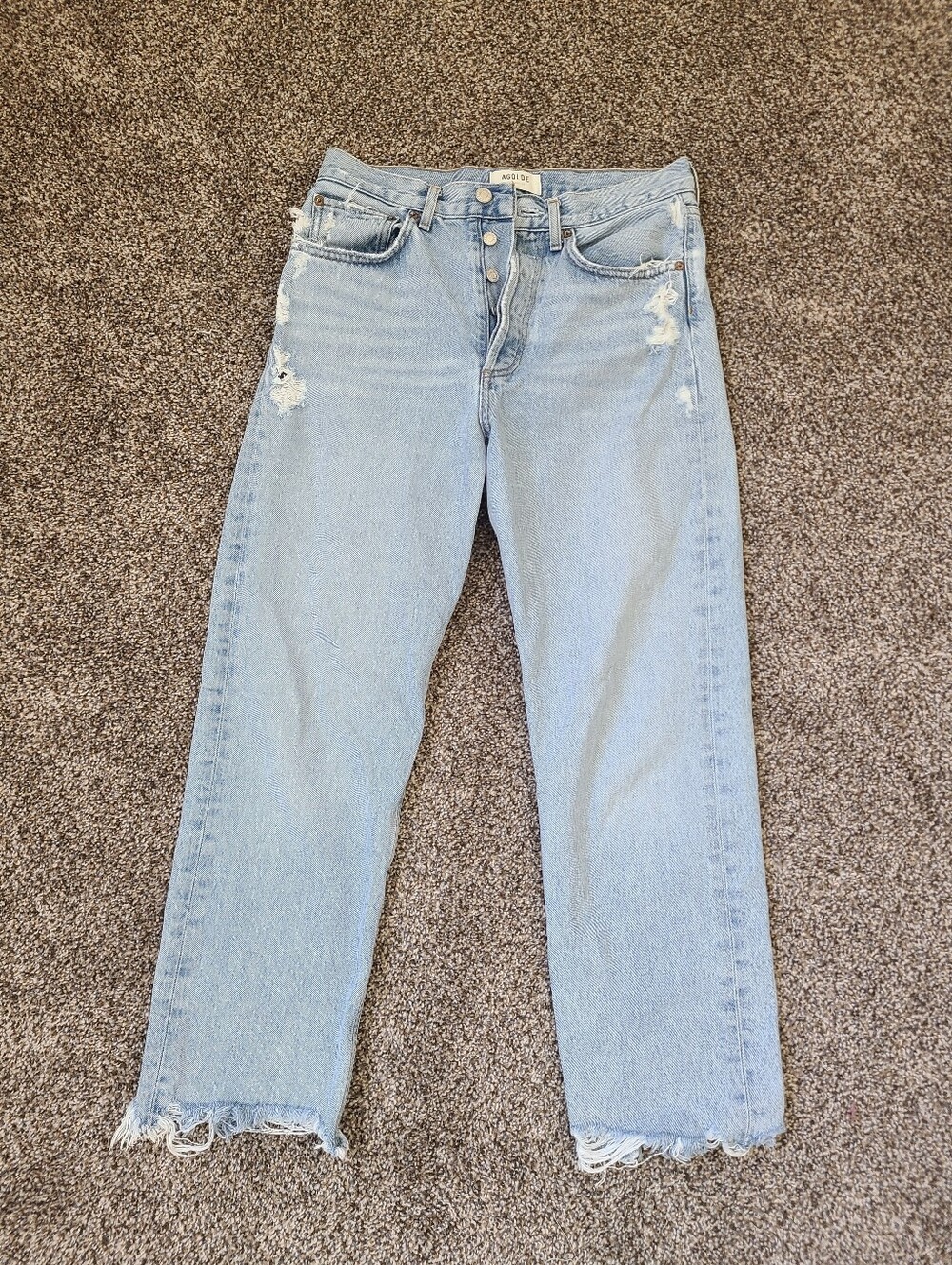 Agolde 90s Crop Light Wash Jean Size 26